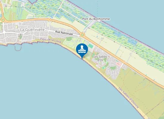Map of Plage des Sables d'Or
