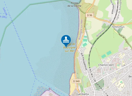 Map of Plage de Boulogne-sur-Mer