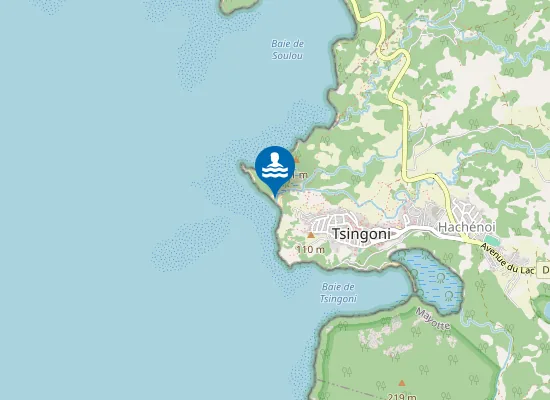 Map of Plage de Zidakani / M'Tsanga Zidakani