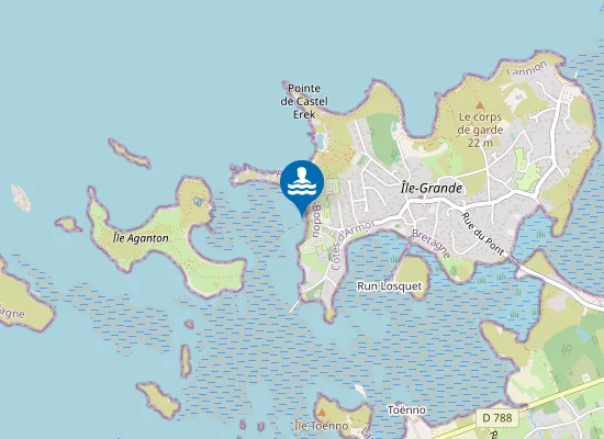 Map of Plage du Dourlin