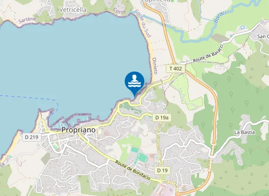 Map of Plage Sampiero