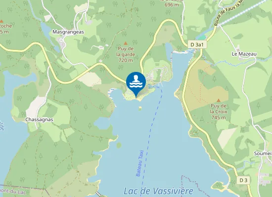 Map of Plage de Masgrangeas