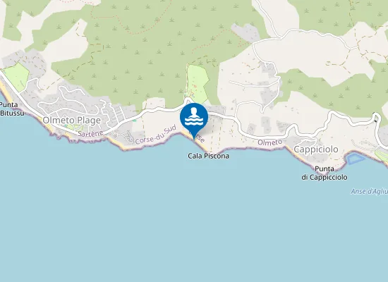 Map of Plage Piscona