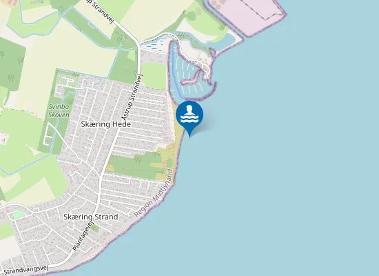Map of SKÆRING STRANDPARK