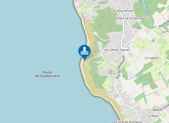 Map of Plage des Sables Vignier