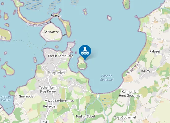 Map of Plage de l'île Instan