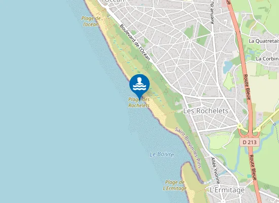 Map of Plage des Rochelets