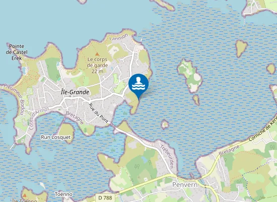 Map of Plage de Toul Gwenn