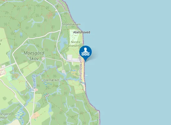 Map of MOESGÅRD STRAND