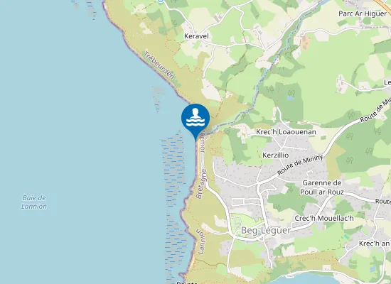 Map of Plage de Goas-Lagorn