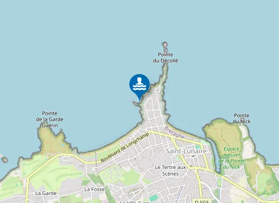 Map of Plage des Hirondelles