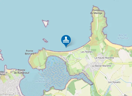Map of Plage des Chevrets