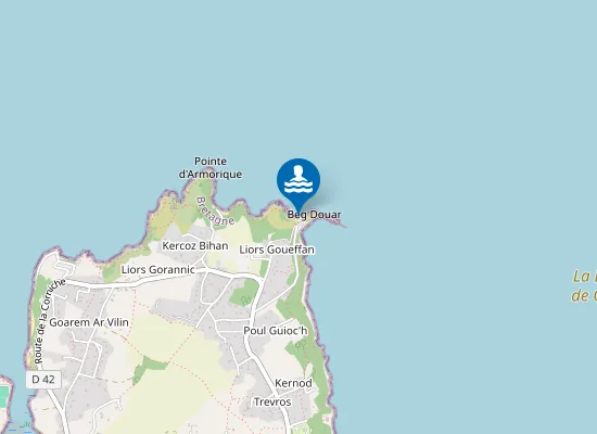 Map of Plage de Beg Douar