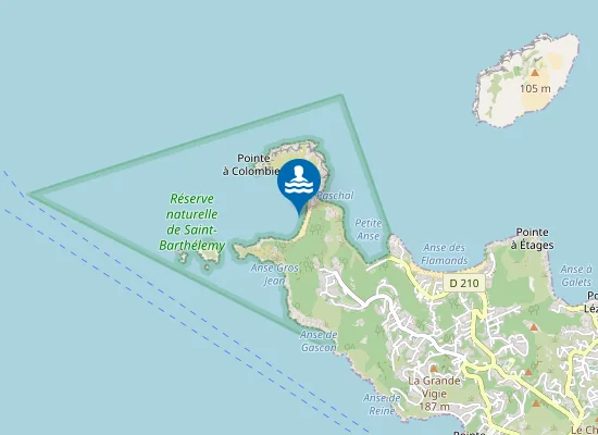 Map of Plage Colombier