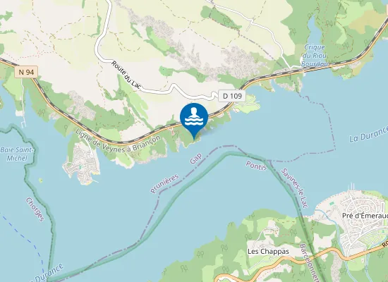 Map of Plage naturiste des Pintrons