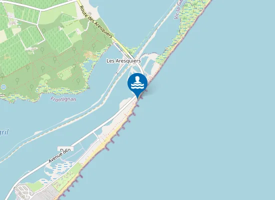 Map of Plage des Aresquiers