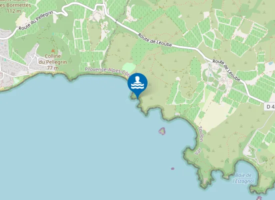 Map of Plage de la Pointe du Pellegrin