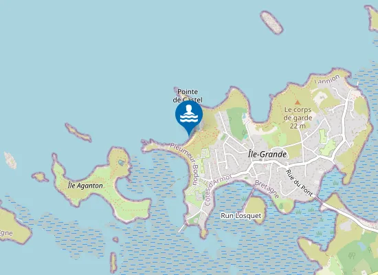 Map of Plage de Castel Erek