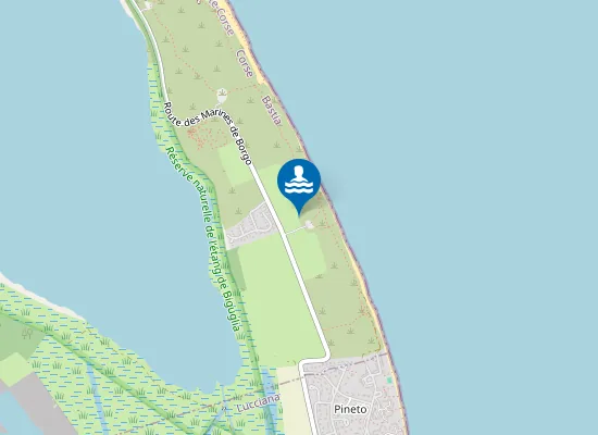 Map of Plage de la Marana