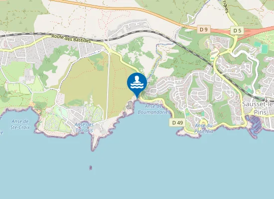 Map of Plage de la Roselière