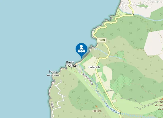 Map of plage des Catarelli