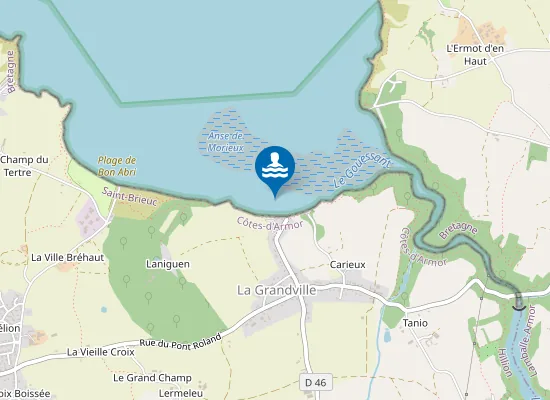 Map of Plage de la Granville