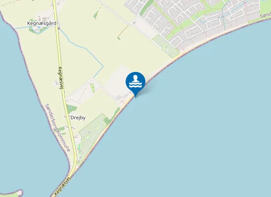 Map of DREJBY STRAND (KERNELAND)