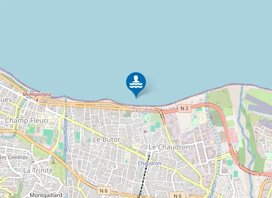 Map of Plage de Sainte-Clotilde