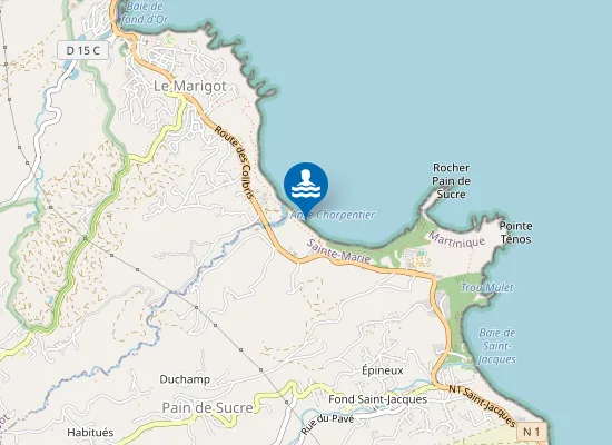 Map of Plage de l'Anse Charpentier
