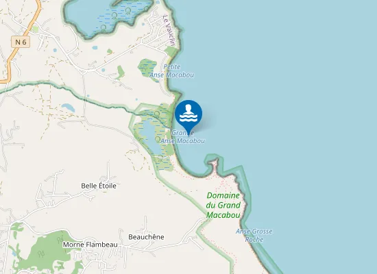 Map of Plage de la Grande Anse Macabou