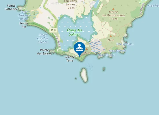 Map of Plage de la Grande Terre des Salines