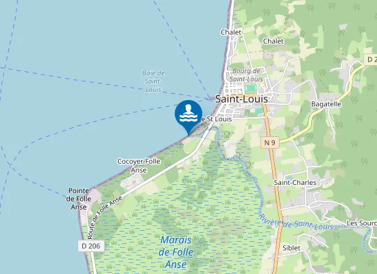 Map of Plage de Folle Anse