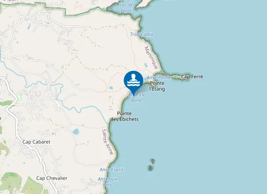 Map of Plage d'Anse La Balle