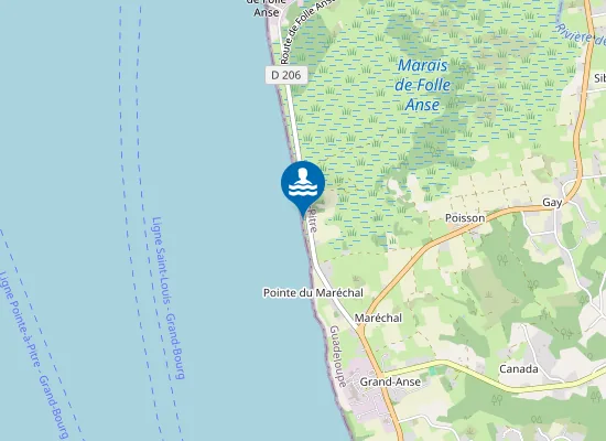 Map of Plage des Trois Îlets