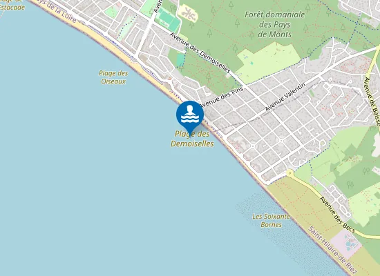 Map of Plage des Demoiselles