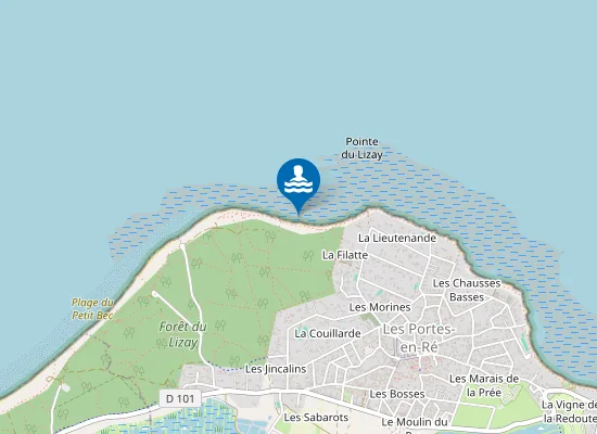 Map of Plage de la Saucière