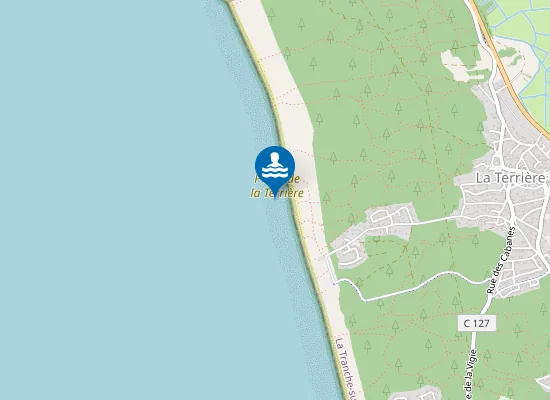 Map of Plage de la Terrière