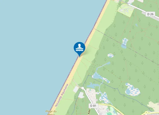 Map of Plage du Métro