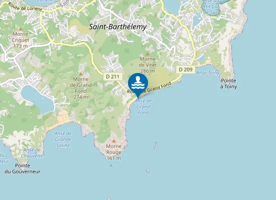 Map of Plage de Grand Fond
