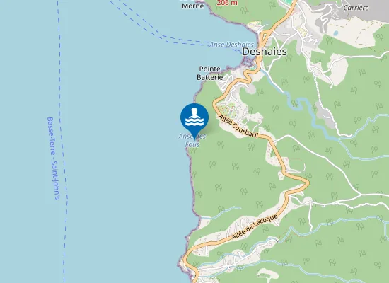 Map of Plage d'Anse des Fous