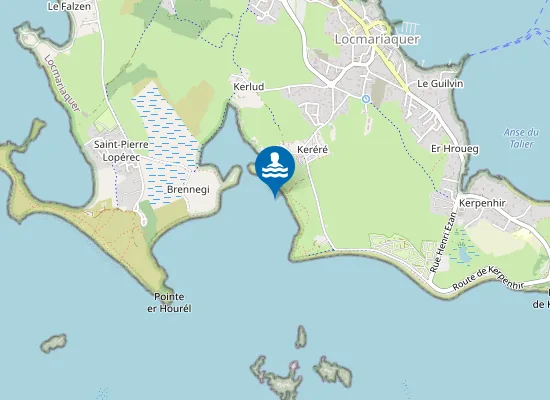 Map of Plage du Toul Keun