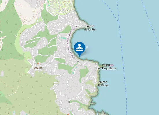 Map of Plage du Baie du Gaou
