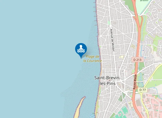 Map of Plage de la Courance