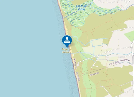 Map of Plage de Tronoën
