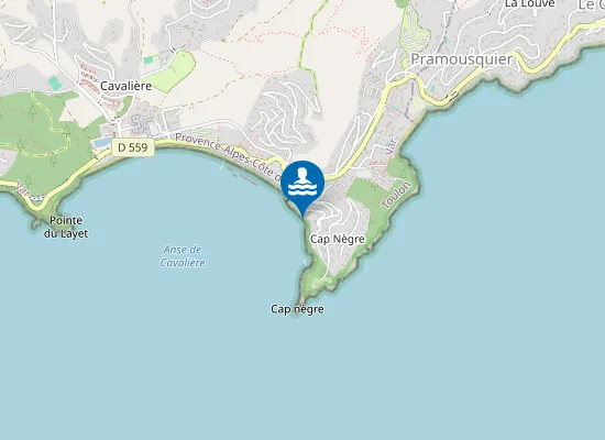 Map of Plage du Cap Nègre