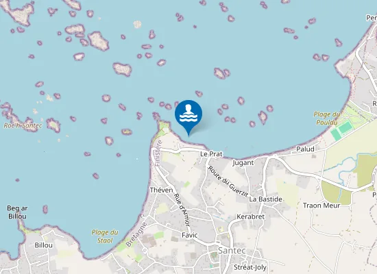 Map of Plage du Prat