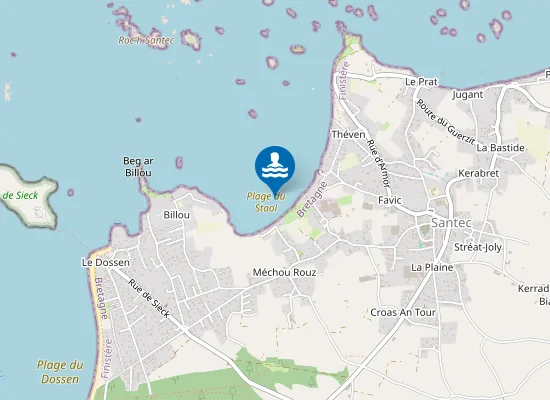 Map of Plage du Staol