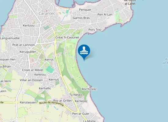Map of Plage du Clouet