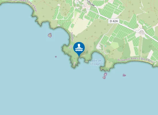 Map of Plage du cap Léoube