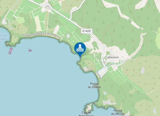Map of Plage de la Vignasse